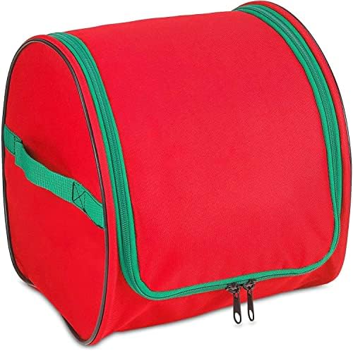 HOLDN’ STORAGE Premium Christmas Light Storage Bag – Heavy Duty Tear Proof 600D/Inside PVC Material with Reinforced Handles - 3 Reels Stores up to 375 Ft of Mini Tree Lights & Extension Cords Red - Image 4
