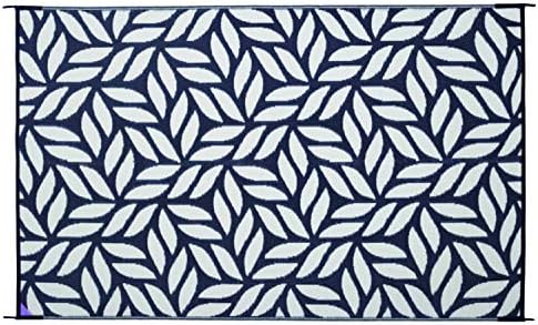 Stylish Camping 255081 5-feet by 8-feet Reversible Mat, Plastic Straw Rug, Large Floor Mat for Outdoors, RV, Patio, Backyard, Picnic, Beach, Camping - Leaf Mat (Black/Beige) - Image 5