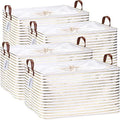 Hinwo 70L Extra Large Canvas Storage Bin with Lid and Handles, 4-Pack by Hinwo