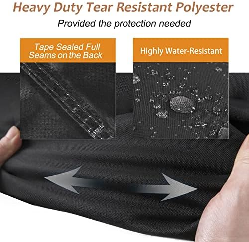 NettyPro Patio Cushion Storage Bags 2 Pack Water-Resistant Extra Large Bag for Outdoor Cushions Heavy Duty Patio Furniture Storage Bag 65 Inch, Black - Image 2