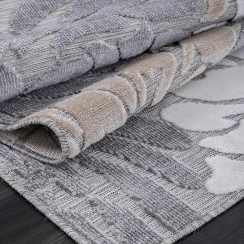 Luul Home Floral Indoor Outdoor Runner Rugs 2x7 Entryway Rug, Kitchen, Hallway Rug Washable Stain Resistant Outside Carpet Beige 2 x 7 - Image 3
