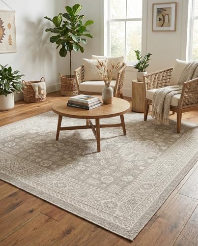 Rugs.com - Outdoor Aztec Rug – 8 Ft Square Light Gray Indoor/Outdoor Rug – Flatweave Geometric Area Rug for Patios, Decks, and Porches - Image 5