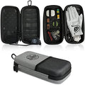 Accessory Case - Golf Bag Organizer. Airtight, Water-Resistant, Protective Hard Case for Phone, Tees, Ball Markers, Repair Tools, and Golf Essentials. Removable Golf Glove Hanger/Dryer by SteezGolf