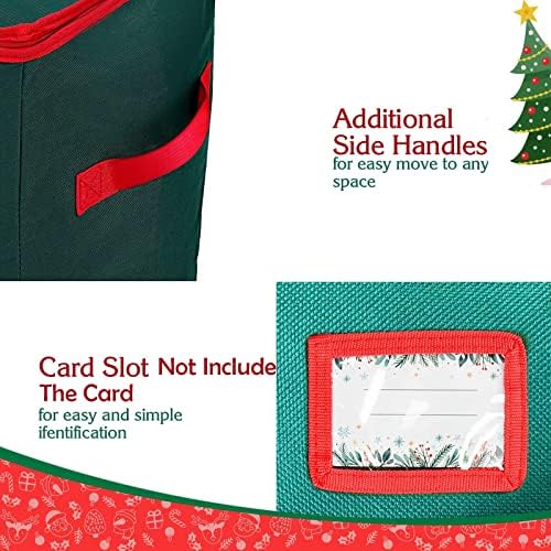 2Pcs Christmas Tree Storage Bag Set,Heavy Duty Tree Bag Fit Up to 7.5 ft Artificial Disassembled Trees with Durable Handles,Waterproof Tear-proof Xmas Tree and Ornaments Storage Bag - Image 5