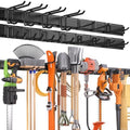 99 Inches Garage Storage, UUP Garage Organization, Wall Mount Garden Tool Organizer, Max 1000lbs Adjustable Metal Hook, Yard Shed Hanging Utility Rack, Heavy Duty Shelving for Rake Broom Mop Snowboard by UUP