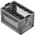 SIDIO Collapsible Storage Bin with Lid & Dividers, Gray by Sidio