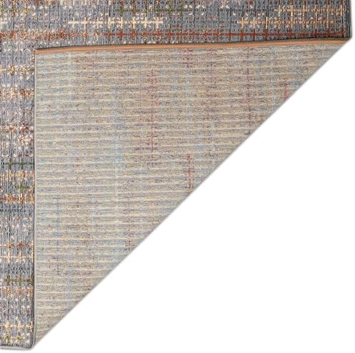 Liora Manne Marina Indoor/Outdoor Power Loomed Synthetic Blend Durable Area Rug - Contemporary Texture Global Colorful (Sienna Black) (6'6" x 9'4") - Image 6