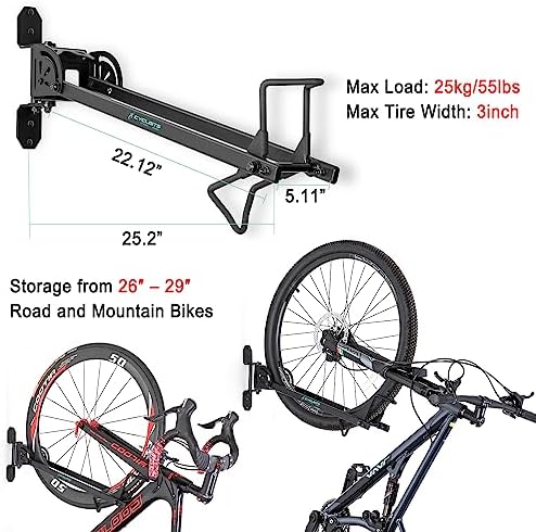 cyclists Wall Mount Bikes Storage Rack for Garage - Image 3