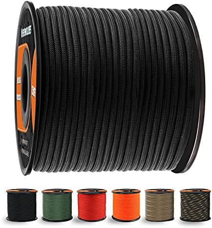 WEREWOLVES 650lb Paracord/Parachute Cord - 9 Strand Paracord Rope - 100', 200' Spools of Parachute Cord, Type III Paracord for Camping, Survival by WEREWOLVES