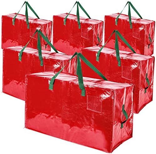 Shappy 6 Pcs Storage Bags, Red, 65 x 30", 24 x 16", 12 x 12" by Shappy