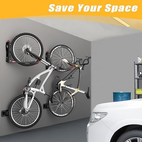 TORACK BIKEPAL No Lifting Swivel Bike Racks, Wall Mount Bike Holder, 1-Pack - Image 2