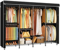 ULIFHOME H41C Clothes Rack with Cover, Covered Clothing Rack Heavy Duty by UlifHome