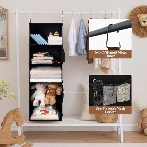 StorageWorks Hanging Closet Organizer for Small Closets, 5 Shelf - Image 5