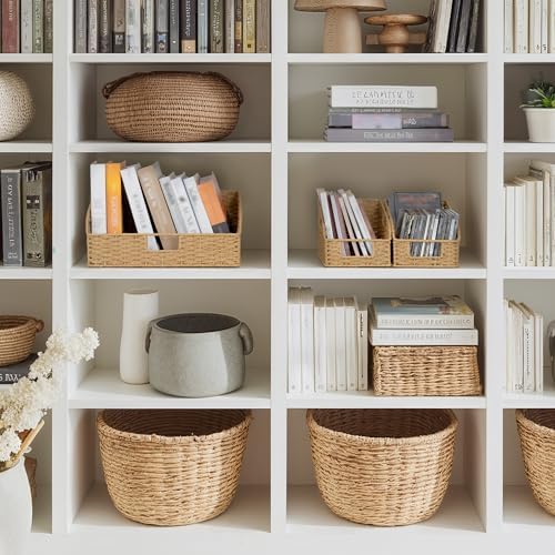 StorageWorks Paper Rope Shelf Baskets,Pantry Storage Baskets,Natural,3-Pack - Image 6