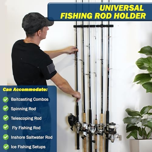 Rush Creek Creations Ceiling Fishing Rod Holder for 6 Rods, Fishing Gear (Pack of 12) - Image 5
