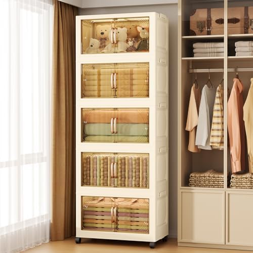 102QT 5-Tier Storage Bins with Lids for Home, Closet, Dorm by Unknown