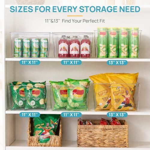 Vtopmart 4 Pack Extra Large Clear Storage Bins, 13x13 Cube Organizer - Image 4