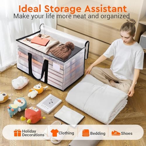 BlissTotes Moving Bags, 93L 16-Pack Storage Bags, Moving Box Heavy Duty Extra Large, Moving Totes with Zipper, Reinforced Handles & Tag Pocket, Boxes for Packaging Moving - Image 5
