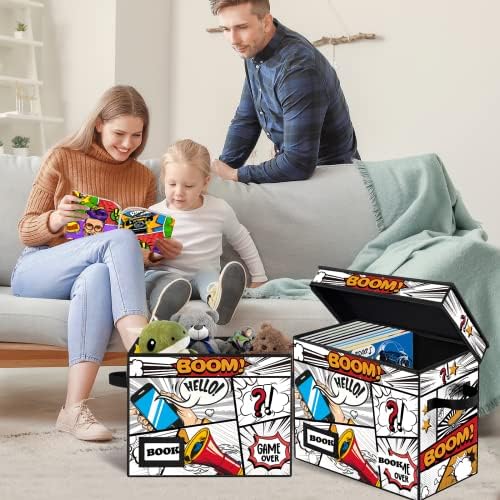 10 Pack Collection Comic Book Storage Boxes, Protector Organizer 15.8" X 7.8" X 11.8" Collapsible Short Box Holds 160-180 Comic Book Heavy Duty Bin Container Holder Shelf - Image 6