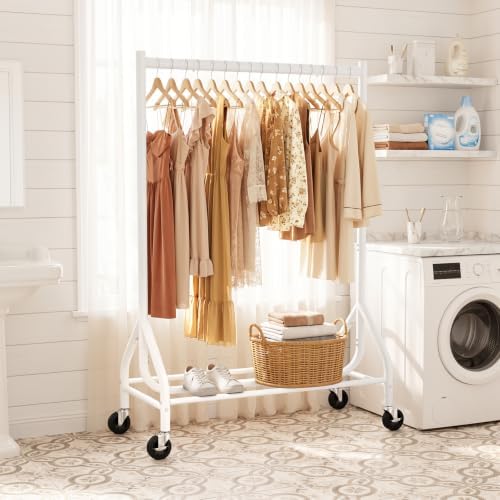 EAGMAK Heavy Duty Clothes Rack Load 268 LBS, 31.5 inch Hanging Rod, White - Image 7
