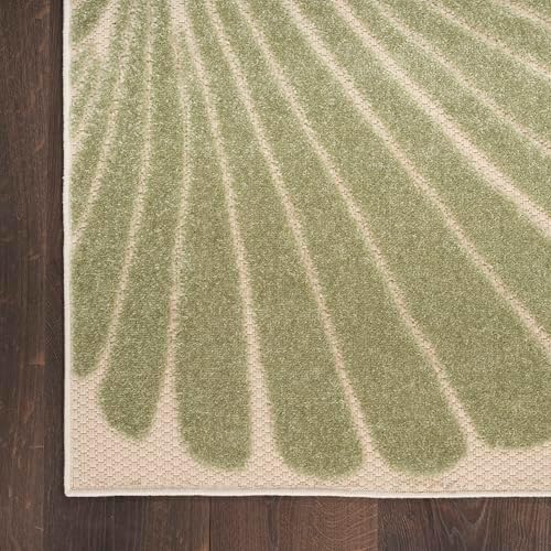 Nourison Home Aloha Indoor/Outdoor Green Yellow 10' x 14' Area Rug, Easy Cleaning, Non Shedding, Bed Room, Living Room, Dining Room, Backyard, Patio, Deck (10x14) - Image 7