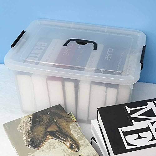 17.5 L Clear Latch Bin with Handle and Lid, Set of 4 - Image 6