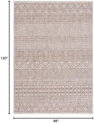 SAFAVIEH Courtyard Collection 8' x 10' Grey / Brown CY8196 Indoor/ Outdoor Waterproof Easy Cleaning Patio Backyard Mudroom Area Rug - Image 6