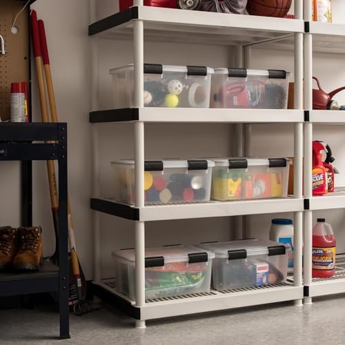 IRIS USA 6-Pack 19 Qt Storage Bins with Gasket Lids, Clear/Black - Image 6