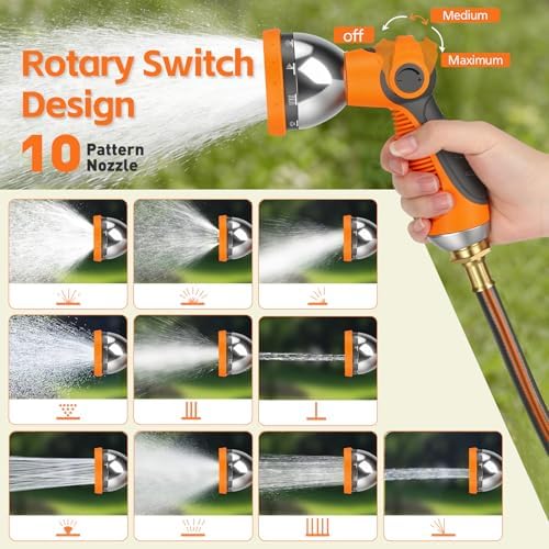 Retractable Garden Hose Reel 100 FT, 1/2" Heavy Duty Garden Hose - Image 4