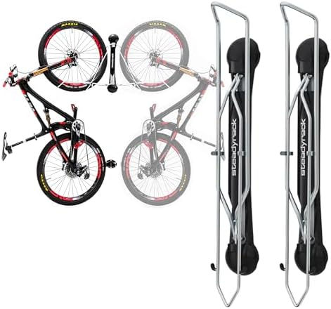 Steadyrack Swivel Bike Wall Mount, Vertical Mountain Bike Rack, Garage by Steadyrack