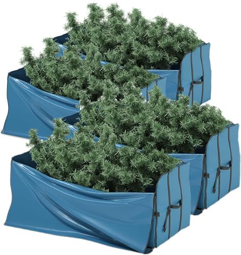 Clara Clark Christmas Tree Storage Bag - Extra Wide Xmas Tree Storage Box Container Made from Durable Oxoford 600D Waterproof Fabric with Handles & Dual Zipper (4, 7.5 ft) by ClaraClark