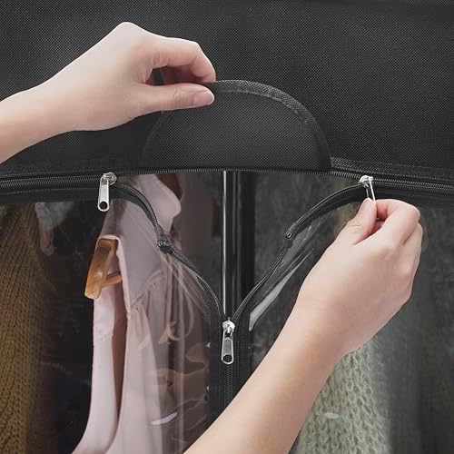 Whitmor Extra-Wide Portable Clothes Closet - 60 Inches Wide - Store Seasonal Clothing - Black - Image 4