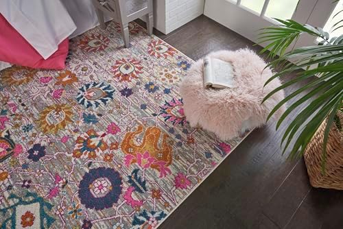 Nourison Home Passion Silver 5'3" x 7'3" Area Rug - Easy Clean, Non Shedding, Bed Room, Living Room, Dining Room, Kitchen (5' x 7') - Image 3