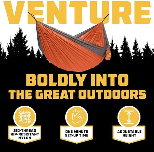 Wise Owl Outfitters Camping Hammock – up to 500lbs Portable Hammock with Tree Straps - Travel, Backpacking, Hiking, Outdoors Camping Gear - Single or Double - Image 3