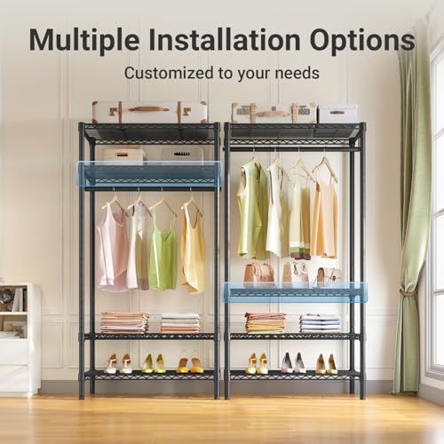 VIPEK V1 Medium Portable Garment Racks for Bedroom/Apartments/Dorms, Black - Image 4