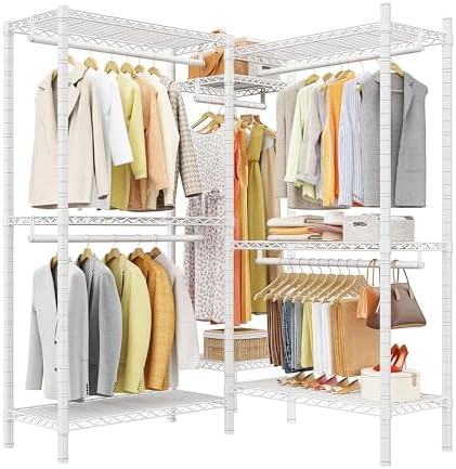 Raybee Clothes Rack, L Shaped Portable Closets for Hanging Clothes, 900LBS by Raybee