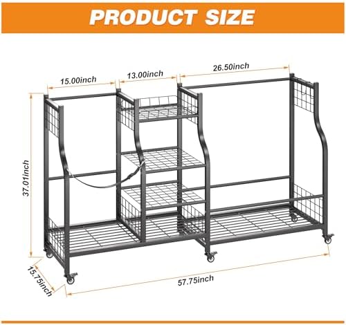 Ultrawall Golf Storage Organizer, Golf Bag Storage Stand for Garage - Image 2