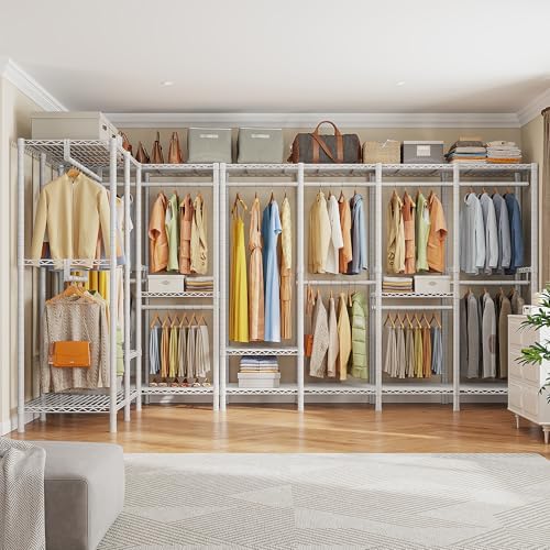 Raybee Clothes Rack, Heavy Duty Freestanding Closet Storage System 1100LBS - Image 5