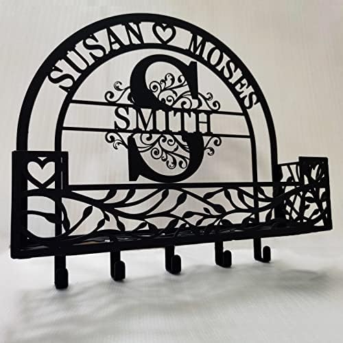 Mail Organizer Wall Mount (Iron, Rustic, 10lbs Capacity) - Decorative Storage Hook for Entryway, Kitchen, Office - Image 6