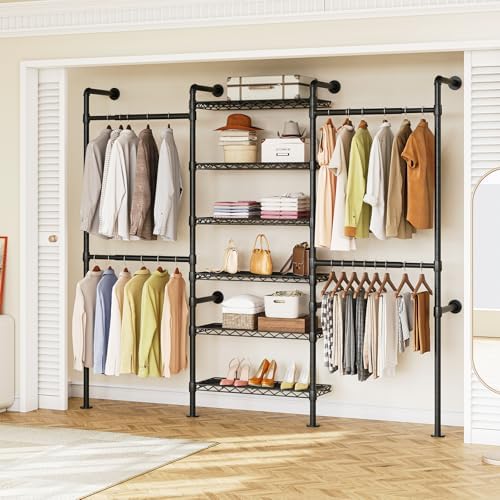 ONBRILL H3 Expandable Wall Mounted Closet System, Heavy Duty Clothing Rack by ONBRILL