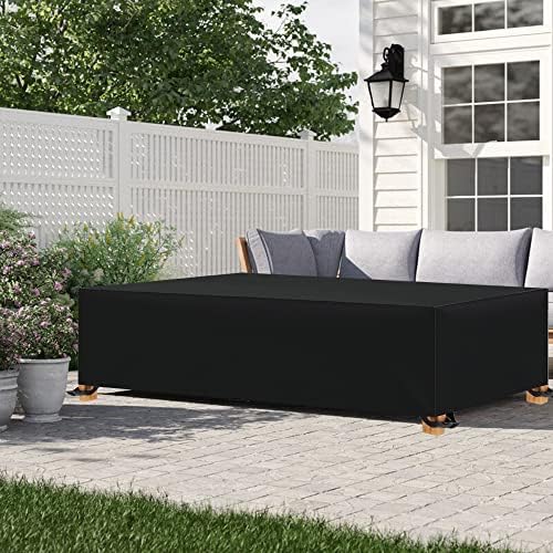 Patio Furniture Covers 80" L x 48" W x 30" H Waterproof Outdoor 600D Patio Table Covers Rectangle Couch Cover Weatherproof Furniture Covering for Deck Lawn and Backyard 200x120x75cm - Image 7
