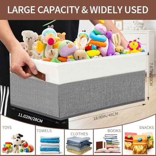 6 Pack Closet Storage Bins, Storage Baskets for Shelves - Image 3