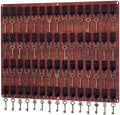 Beeveer Acrylic Key Holder Board with 60 Hooks, Wall Mount Organizer,Walnut by Beeveer