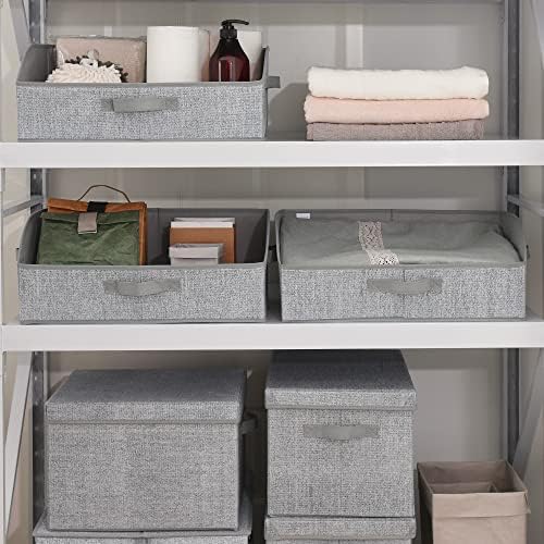 GRANNY SAYS Bundle of 3-Pack Gray Rectangular Storage Bins & 3-Pack Gray Trapezoid Storage Bins - Image 5