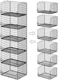 6-Tier Stackable Closet Organizers and Storage Basket - Foldable Closet Shelf Organizer System, Sturdy Metal Space-Saving Clothes Storage Bins for Wardrobe, Black by Unknown