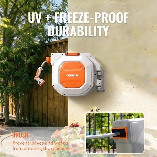 Retractable Garden Hose Reel 5/8 inch x 100 ft Wall Mounted - Image 3