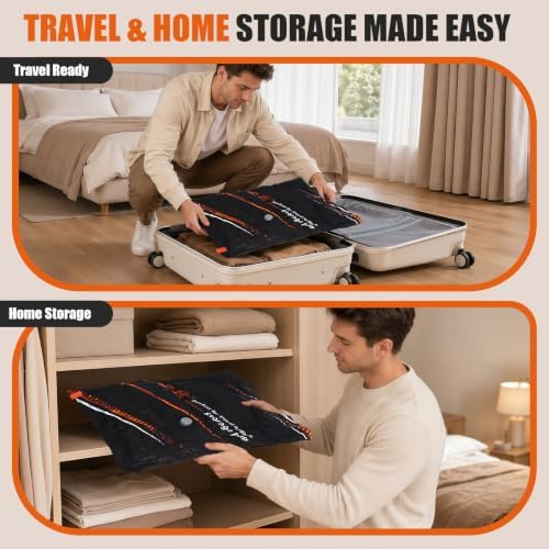 Vacuum Storage Bags for Travel with Rechargeable Pump, 15-Pack - Image 5