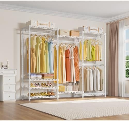 VIPEK V5 Heavy Duty Clothes Rack, Freestanding Modular Closet System, White - Image 2