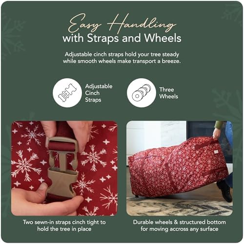 Covermates Christmas Tree Rolling Cinch Bag, 48" W x 20" D x 20" H - Image 5