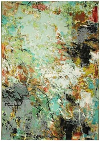 Liora Manne Marina Indoor/Outdoor Power Loomed Synthetic Blend Low Profile Area Rug - Contemporary Graphic Casual Colorful (Cirque Multi) (6'6" x 9'4") - Image 3